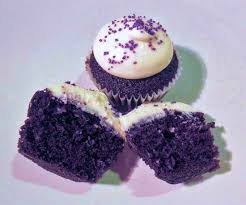 Purple Velvet Cupcake White Icing Purple Sprinkles Would Be Great With Black Sprinkles Purple Velvet Cupcakes Velvet Cupcakes Purple Velvet Cakes