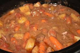 Stir in potato, 1 cup carrot and 1 cup onion; Classic Crock Pot Beef Stew Bad Day Be Gone Baking