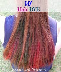 Diy Temporary Hair Dye Meatloaf And Melodrama Temporary Hair Dye Diy Food Coloring Hair Dye Diy Hair Dye
