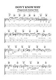 Don T Know Why Fingerstylr Guitar Cover Free Preview Tab Score Norah Jones Versio Music Theory Guitar Guitar Songs For Beginners Guitar Lessons Fingerpicking