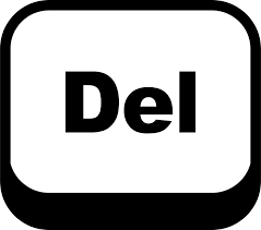 Download Del Delete Button Icon Png And Svg Vector Free Download