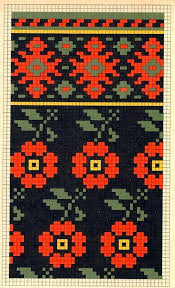 Folk Knitting Fair Isle Flower Floral Chart Etno Tapestry