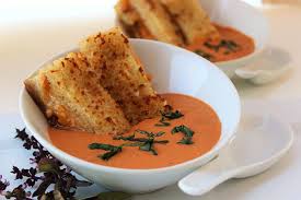 Learn how to make this classic cream of tomato soup in only a few simple steps. Creamy Tomato Soup With Fresh Basil And Toasted Cheese Dippers Challenge Dairy