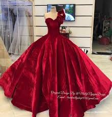 Red Velvet Gown Wedding Gown Modern Evening Wear Velvet Etsy Red Quinceanera Dresses Red Ball Gowns Formal Ball Gown