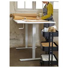 Skarsta Schreibtisch Sitz Steh Weiss Ikea Bastelraum Tische Rednerpult Schreibtischideen