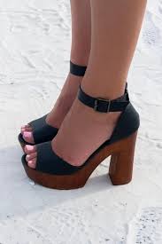 Catalina Bay Black Platform Sandal Heels Black Platform Sandals Shoes