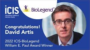 David Artis and Wanjun Chen are jointly recognized for the 2022  ICIS-BioLegend William E. Paul Award for their combined contributions to  unraveling the exciting and important biology of cytokines