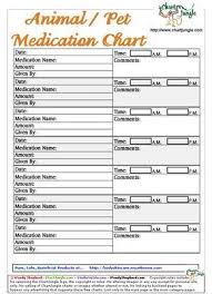 Pet Medication Chart Meds For Dogs Animal Medicine Dog