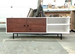 Long Modern Media Console Or Entertainment Center Modern Media Console Diy Furniture Entertainment Center Diy Modern Furniture