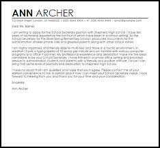 View all cover letter examples. School Secretary Cover Letter Sample Cover Letter Templates Examples
