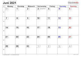 Hier finden sie unseren kostenlosen jahreskalender mit allen einzelnen monaten und wochen für ihre planung! Kalender Juni 2021 Als Pdf Vorlagen