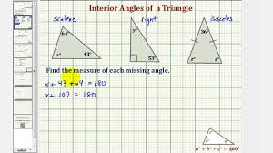 Label each angle measurement with an x representing the unknown measurement since equilateral triangles have three angles that are all equivalent to each. Ex Find The Measure Of An Interior Angle Of A Triangle Youtube