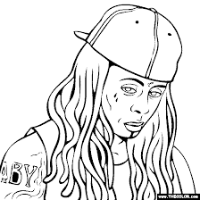 Lil wayne by nikkimorgan009 on deviantart. Lil Wayne Coloring Page Lil Wayne Coloring Star Coloring Pages Coloring Pages Hip Hop Artwork