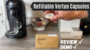 With the vertuo, you get a machine that can be used for brewing espresso as well as regular coffee. Nespresso Vertuo Reusable Capsules Review Geesta Foil Lid Kit Refillable Pods Vertuoline Reviews Youtube