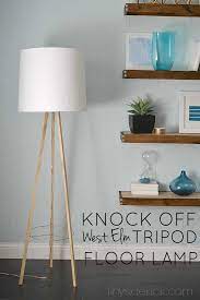 Pile of books or boardgames. West Elm Inspired Tripod Floor Lamp Knock Off Decor Series