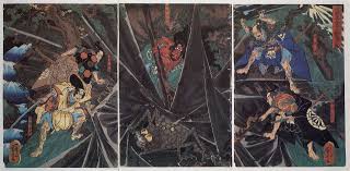 Mitsukuni Defying The Skeleton Spectre Invoked By Princess Takiyasha Oblighetto Photo Ukiyoe Japanese Woodblock Printing Kuniyoshi