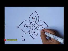 Pembelajaran matematika untuk anak sekolah sd kelas 1. Cara Menggambar Batik Motif Bunga 1 Youtube