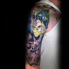 The power of the green lantern is immeasurable, which makes this tattoo coveted among aficionados. 40 Green Lantern Tattoo Designs For Men Superhero Ideas