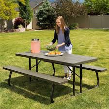 Maybe you would like to learn more about one of these? Lifetime 6ft Classic Folding Picnic Table Brown Homebase
