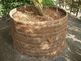 Plastik Mortelkubel Mit Kokosummantelung Leicht Garten Pflanzen Garten Mortelkubel