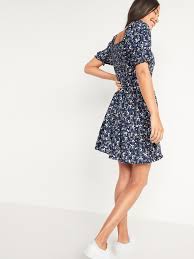 Robbie bee sleeveless floral lace midi fit & flare dress. Fit Flare Puff Sleeve Smocked Floral Print Mini Dress For Women Old Navy