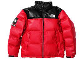 Get yourself a nuptse jacket by the north face to fend off the winter blues in style. Supreme The North Face Leather Nuptse Jacket Red Fw17