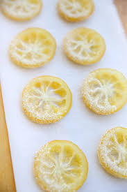 How To Make Candied Lemon Slices Recipe Candied Lemon Slices Candied Lemons Candied