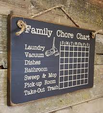 Chalkboard Family Chore Chart Rustic Western Antiqued
