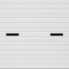 However, a single garage door at eight to nine feet wide and seven to eight feet high is a common measurement for many homes. Ideal Door Commercial White Garage Door With Windows At Menards