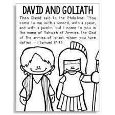 Get your coloring page here: David And Goliath Bible Story Coloring Page Easy Religious Craft Activity