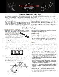 Burris Eliminator Manualzz Com