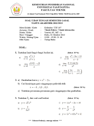 Keunggulan dalam memecahkan masalah matematis yang sulit dipecahkan menjadi salah satu faktor mengapa materi ini dipelajari secara luas dan salah satu ilmu penting di matematika.kalkulus memiliki aplikasi yang luas dalam bidang. Soal Uts Kalkulus Informatika 2012 2013 55