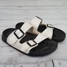 Birkenstock Arizona Essentials White Birkenstock Arizona Essentials White Dbl Strap Black Rubber Sole Sandals 37 6 Rubber Sole Sandals Black Rubber Sandals