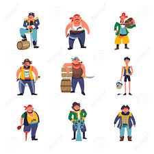 Find stockbilleder af head danger filibuster cartoon style vector i hd og millionvis af andre royaltyfri stockbilleder, illustrationer og vektorer i shutterstocks samling. Pirates Cartoon Characters Of Captains With Ship Helm Or Sailor Filibuster With Gold Money Chest Frigate Cabin Boy And Old Man With Wooden Crutch Leg Lizenzfrei Nutzbare Vektorgrafiken Clip Arts Illustrationen Image