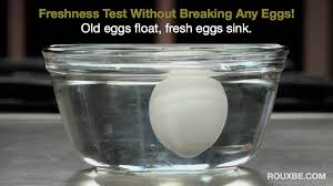old eggs float, fresh eggs sink. fresh