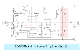 The driver amplifier amplifies the weak electrical signal from microphone and make it suitable for power amplification. 800w High Power Amplifier Circuit Electronic Circuit