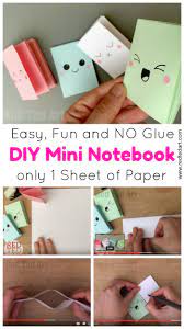 For the right wall of the nook: Diy Mini Notebook From A Sheet Of Paper Red Ted Art Make Crafting With Kids Easy Fun