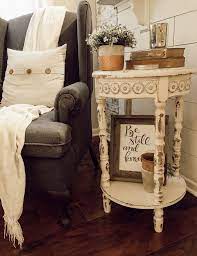 Farmhouse Side Table Olivebranchcottage Side Table Decor Table Decor Living Room Farm House Living Room