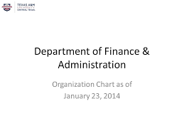 Department Of Finance Administration Organization Chart As