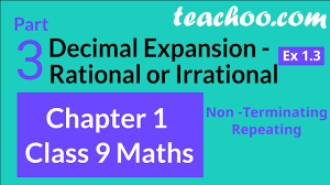 Chapter 1 Class 9 Maths Part 1 Rational Numbers Irrational Numbers Exercise 1 1 Youtube