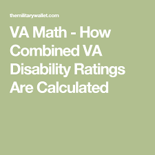 Va Math How Combined Va Disability Ratings Are Calculated Va Disability Disability Va Benefits