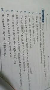 Complete each sentence by adding the word one if the noun is singular or the word some if the noun is plural. Change The Following Sentence From Singular To Plural Brainly In