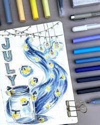 New Month New Cover Page New Theme Trying To Do A Better Job Sticking To The Theme Lights W Bullet Journal Themes Bullet Journal Cover Ideas Journal Themes