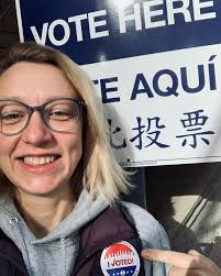 Big day! My first time #voting as a US citizen! A lot of people asked me  why I became a citizen and didn't just stay