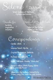 Greek Goddess Selene Correspondences Goddess Names Selene Greek Mythology Greek Gods And Goddesses