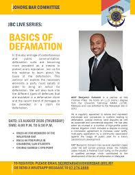 The malaysian bar has preserved the traditions of the legal profession. Circular No 42 20 Basics Of Defamation 13 Aug 2020 Johore Bar Committee