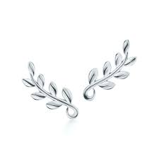 Paloma Picasso Olive Leaf Climber Earrings In Sterling Silver Climber Earrings Olive Leaf Earrings Tiffany Earrings