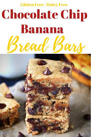 Chocolate Chip Banana Bread Bars Are A Simple And Moist Gluten Free Banana Bars Recipe Wit In 2020 Banana Bread Bars Banana Chocolate Chip Chocolate Chip Banana Bread