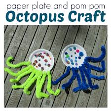 Paper Plate Pom Pom Octopus Craft No Time For Flash Cards 480 x 360 jpeg 17 кб. paper plate pom pom octopus craft