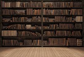 Vintage Bücher Bibliothek Bücherregale Fotografie Hintergrund SH-796